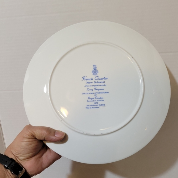 Vtg Porcelain "French Quarter" Ltd Ed.  Plate by Dong Kingman - Picture 3 of 4